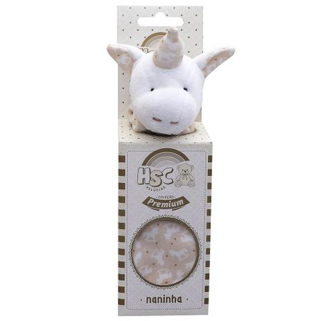 Naninha para Bebê Unicórnio Bege - Hsc pelúcias Menor preço em Naninha para Bebê Unicórnio Bege - Hsc pelúcias