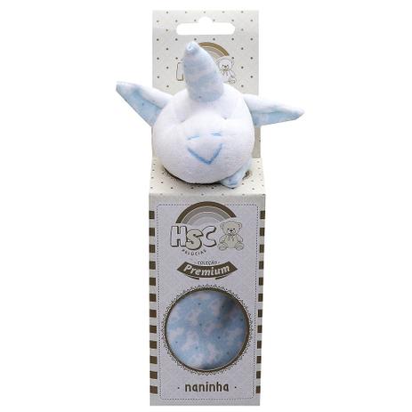 Naninha para Bebê Unicórnio Branco e Azul - Hsc pelúcias Menor preço em Naninha para Bebê Unicórnio Branco e Azul - Hsc pelúcias