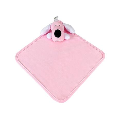 Naninha Pequena Malha Rosa Cachorrinha com Prendedor de Chupeta - Talismã Menor preço em Naninha Pequena Malha Rosa Cachorrinha com Prendedor de Chupeta - Talismã
