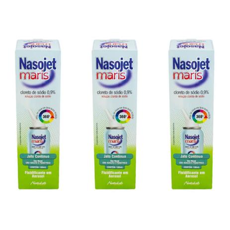 Natulab Nasojet Maris Aerosol 100ml (Kit C/03) Menor preço em Natulab Nasojet Maris Aerosol 100ml (Kit C/03)