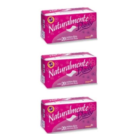 Naturalmente Daily Absorvente Diário 4x20 (Kit C/03) Menor preço em Naturalmente Daily Absorvente Diário 4x20 (Kit C/03)