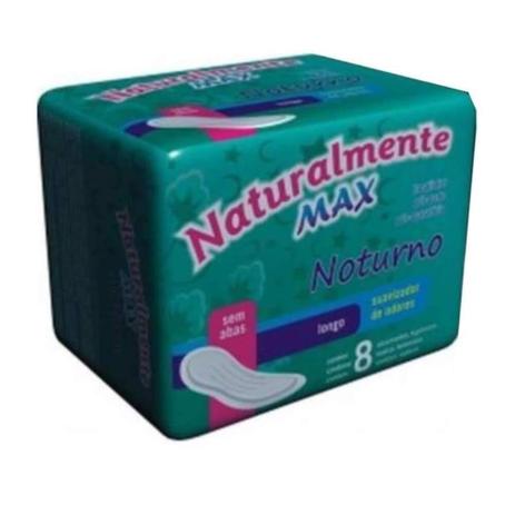 Naturalmente Max Absorvente Higiênico Noturno S/ Abas C/8 Menor preço em Naturalmente Max Absorvente Higiênico Noturno S/ Abas C/8