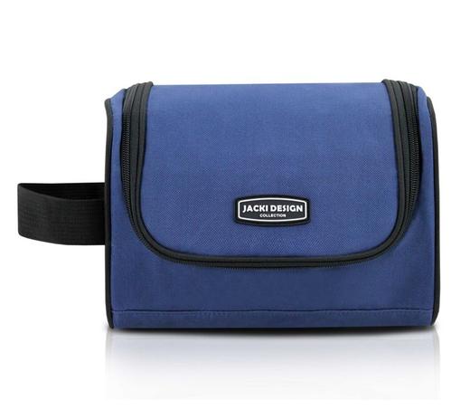Necessaire C/ Alça Lateral Lisa Azul Poliéster Jacki Design Menor preço em Necessaire C/ Alça Lateral Lisa Azul Poliéster Jacki Design