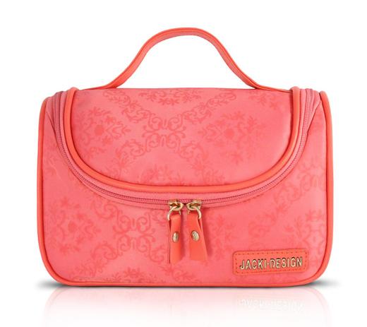 Necessaire c/ Gancho Damasco Salmão Jacki Design Menor preço em Necessaire c/ Gancho Damasco Salmão Jacki Design