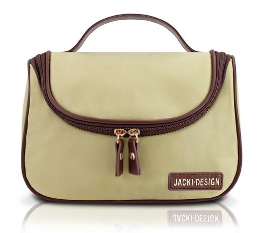Necessaire C/ Gancho Lisa Bege Microfibra Jacki Design Menor preço em Necessaire C/ Gancho Lisa Bege Microfibra Jacki Design
