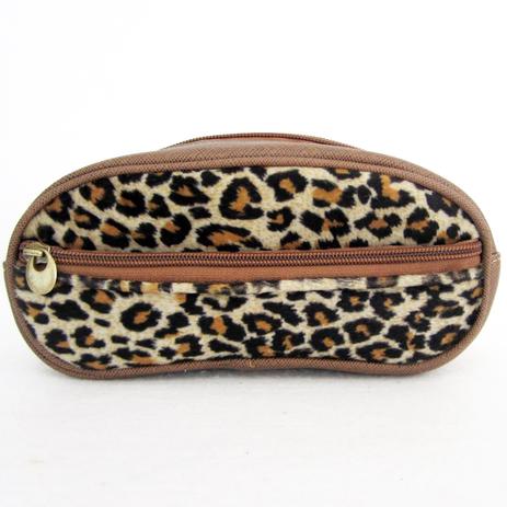 Necessaire em material sintetico e tecido onca maria adna Menor preço em Necessaire em material sintetico e tecido onca maria adna