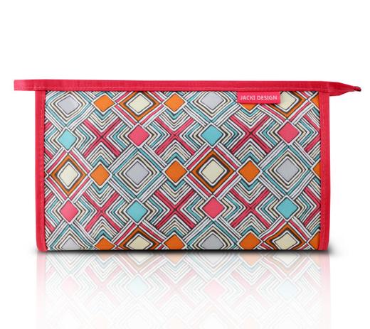 Necessaire Envelope Estampada Tam. G Salmao/Quadrado Jacki Design Menor preço em Necessaire Envelope Estampada Tam. G Salmao/Quadrado Jacki Design