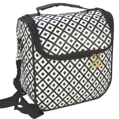 Menor preço em Necessaire Feminina Bolsa Térmica Preto Branco CBRN06274 - Commerce brasil