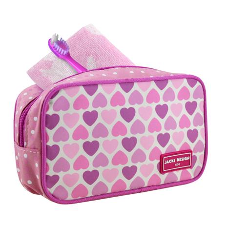 Necessaire Infantil Jacki Design Sapeka Coração Rosa Menor preço em Necessaire Infantil Jacki Design Sapeka Coração Rosa