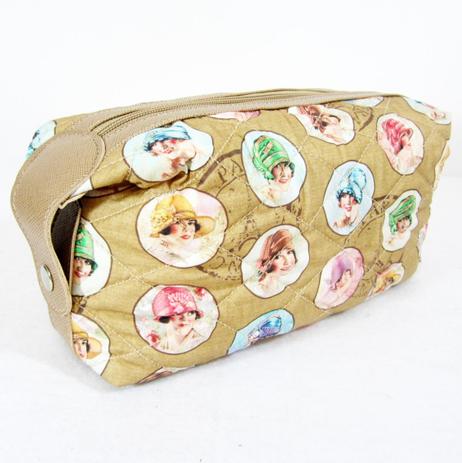 Necessaire moças em material sintetico e tecido maria adna Menor preço em Necessaire moças em material sintetico e tecido maria adna