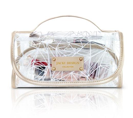 Necessaire Rocambole Transparente Branca - Jaki design Menor preço em Necessaire Rocambole Transparente Branca - Jaki design