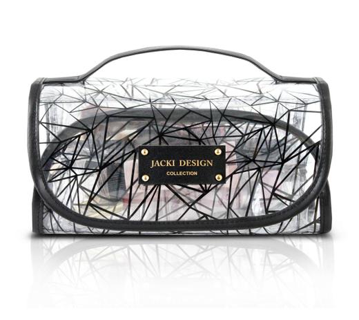 Necessaire Rocambole Transparente Preto Jacki Design Menor preço em Necessaire Rocambole Transparente Preto Jacki Design