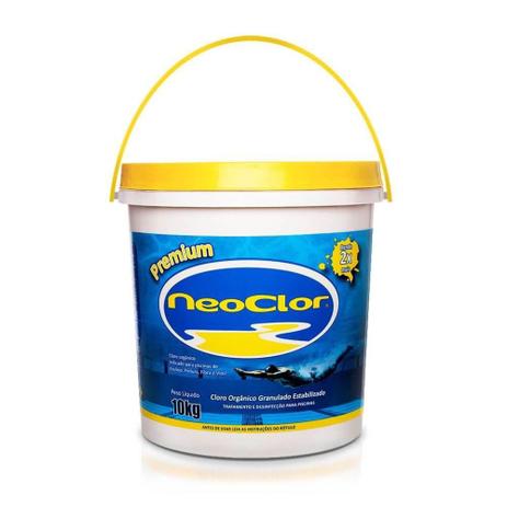 NeoClor Premium Cloro Orgânico Estabilizado Para Piscina Balde 10Kg Menor preço em NeoClor Premium Cloro Orgânico Estabilizado Para Piscina Balde 10Kg
