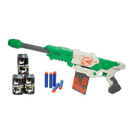 Nerf Lançador Master Super Shot Brinquedo 60cm Com 10 Dardos Verde Dm toys Menor preço em Nerf Lançador Master Super Shot Brinquedo 60cm Com 10 Dardos Verde Dm toys
