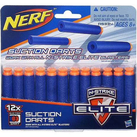 Nerf Refil Elite 12 Dardos Sucção Menor preço em Nerf Refil Elite 12 Dardos Sucção