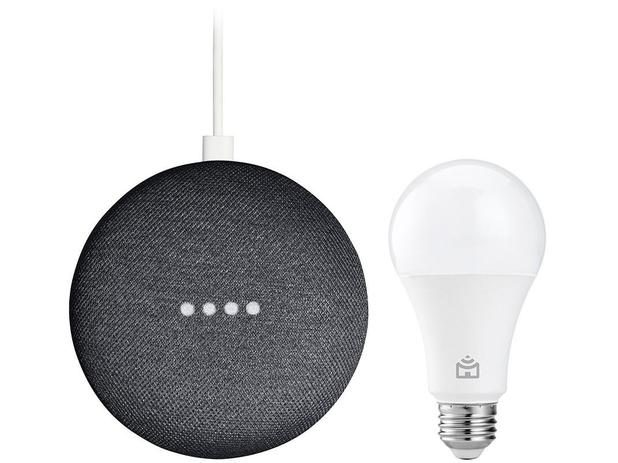 Nest Mini 2ª geração Smart Speaker com Google - Assistente Carvão + Lâmpada Inteligente Positivo Menor preço em Nest Mini 2ª geração Smart Speaker com Google - Assistente Carvão + Lâmpada Inteligente Positivo