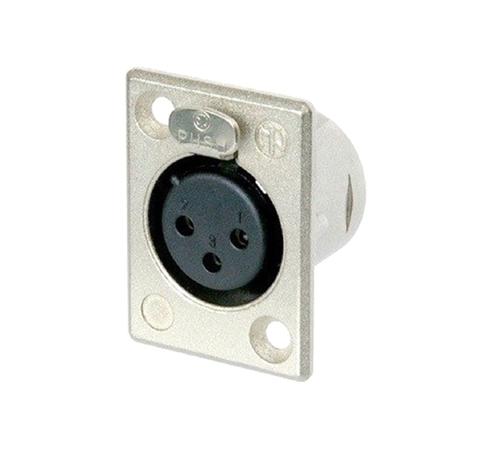 Neutrik - Conector Xlr Fêmea de Painel NC3 FP Menor preço em Neutrik - Conector Xlr Fêmea de Painel NC3 FP