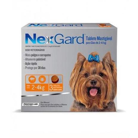 NEXGARD ANTIPULGAS E CARRAPATOS MASTIGAVEL 2 A 4 Kg - C/ 3 TABLETIS - Merial é ruim? NEXGARD ANTIPULGAS E CARRAPATOS MASTIGAVEL 2 A 4 Kg - C/ 3 TABLETIS - Merial é boa?