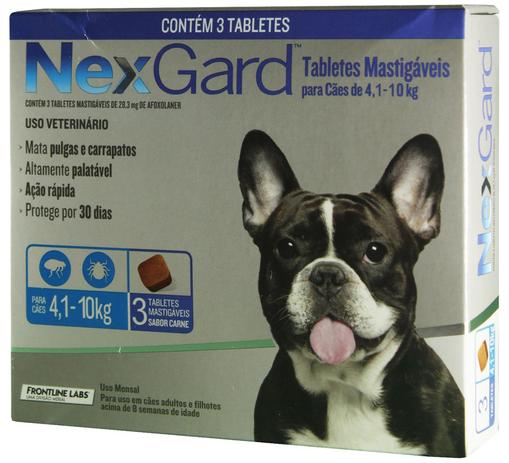 Nexgard Original Caes Antipulgas E Carrapatos 4 A 10kg - 3cp - Merial saude animal Menor preço em Nexgard Original Caes Antipulgas E Carrapatos 4 A 10kg - 3cp - Merial saude animal
