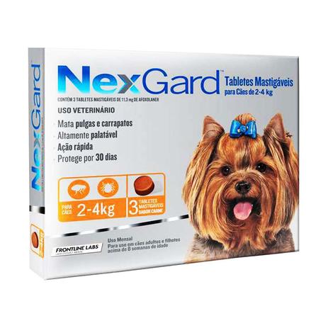 Nexgard P Cães 2 a 4kg 3 Tabletes Antipulgas e Carrapatos Merial - Descrição marketplace Menor preço em Nexgard P Cães 2 a 4kg 3 Tabletes Antipulgas e Carrapatos Merial - Descrição marketplace