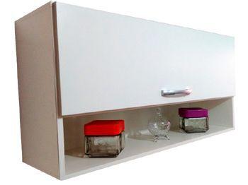 Nicho Armário Aéreo Com Porta 80lx45ax25p 100%mdf P/ Cozinha - Virtude Móveis Menor preço em Nicho Armário Aéreo Com Porta 80lx45ax25p 100%mdf P/ Cozinha - Virtude Móveis