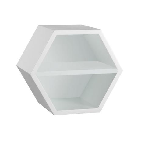 Nicho Favo Com Prateleira Na Cor Branco - Máxima Menor preço em Nicho Favo Com Prateleira Na Cor Branco - Máxima
