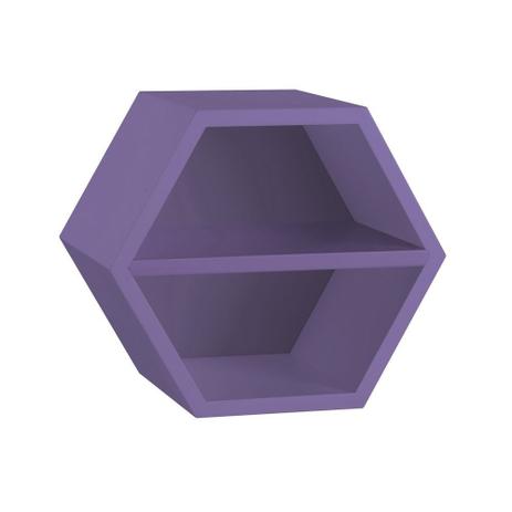 Nicho Favo Com Prateleira Na Cor Roxo - Máxima Menor preço em Nicho Favo Com Prateleira Na Cor Roxo - Máxima