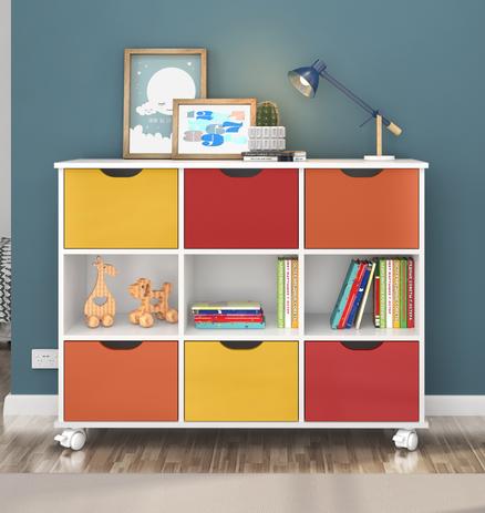 Nicho Organizador 108 x 83 cms com 6 Gavetas Coloridas e Rodízios Qmovi é boa?