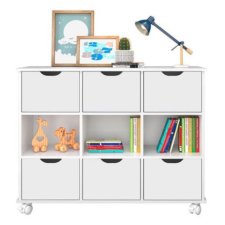 Menor preço em Nicho Organizador 6 Gavetas Branco Brilho - Qmovi