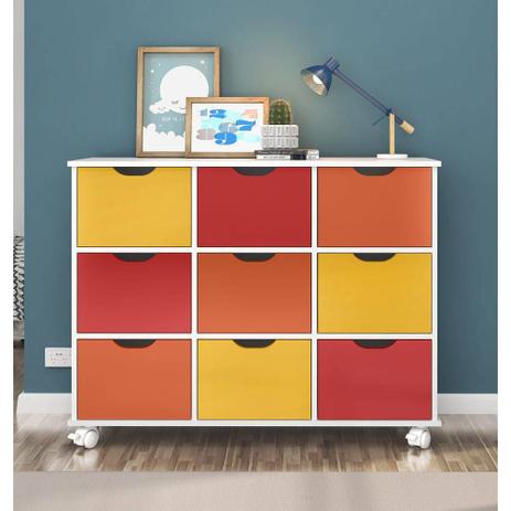 Nicho Organizador Com 9 Gavetas Coloridas E Rodízios Qmovi Menor preço em Nicho Organizador Com 9 Gavetas Coloridas E Rodízios Qmovi