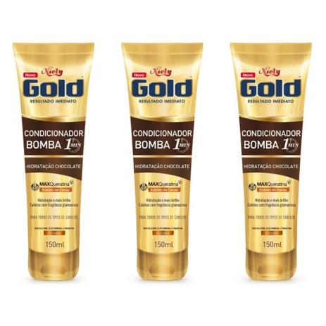 Niely Bomba Chocolate Condicionador 150ml (Kit C/03) - Niely gold Menor preço em Niely Bomba Chocolate Condicionador 150ml (Kit C/03) - Niely gold