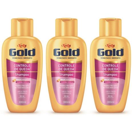 Niely Gold Ceramidas Controle Queda Shampoo 300ml (Kit C/03) é boa?