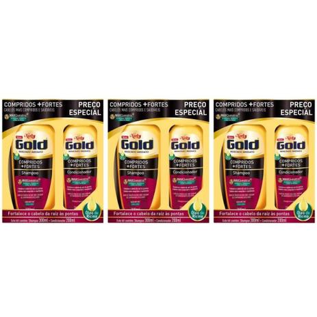 Niely Gold Compridos +Fortes Shampoo + Condicionador 200ml (Kit C/03) Menor preço em Niely Gold Compridos +Fortes Shampoo + Condicionador 200ml (Kit C/03)