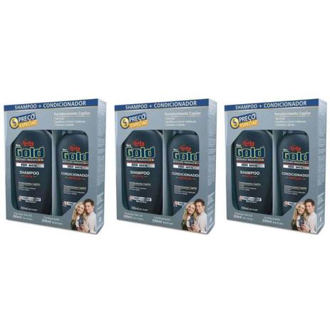 Niely Gold Kit For Men Shampoo 300ml + Condicionador 200ml (Kit C/03) Menor preço em Niely Gold Kit For Men Shampoo 300ml + Condicionador 200ml (Kit C/03)