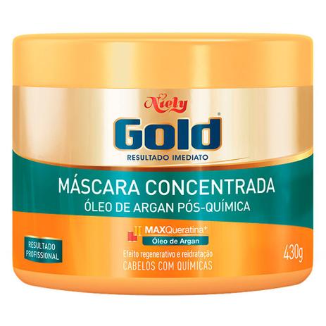 Niely Gold Óleo de Argan Pós Química - Máscara de Hidratação Profunda Menor preço em Niely Gold Óleo de Argan Pós Química - Máscara de Hidratação Profunda