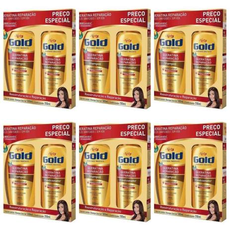 Niely Gold Queratina Kit Shampoo 300ml + Condicionador 200ml (Kit C/06) Menor preço em Niely Gold Queratina Kit Shampoo 300ml + Condicionador 200ml (Kit C/06)