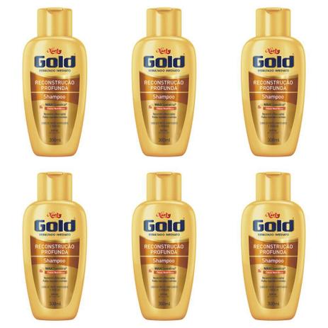Niely Gold Reconstrução Profunda Shampoo 300ml (Kit C/06) Menor preço em Niely Gold Reconstrução Profunda Shampoo 300ml (Kit C/06)