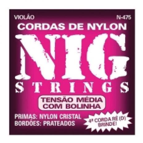 NIG - Cordas Para Violão Nylon Cristal Média Tensão N475 Menor preço em NIG - Cordas Para Violão Nylon Cristal Média Tensão N475