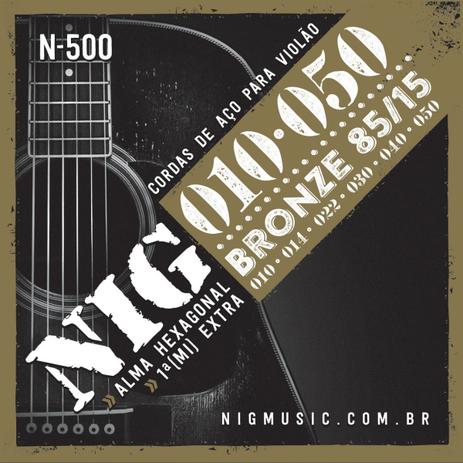 NIG - Encordoamento Para Violão Aço N500 Menor preço em NIG - Encordoamento Para Violão Aço N500