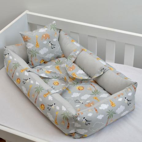 Menor preço em Ninho Redutor Safari Light Para Berço De Bebê Com Alça - Essência Enxovais