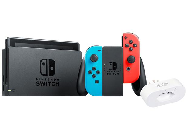 Nintendo Switch 32GB 1 Controle - Joy-Con + Tomada Inteligente 10A Wi-Fi I2GO Menor preço em Nintendo Switch 32GB 1 Controle - Joy-Con + Tomada Inteligente 10A Wi-Fi I2GO