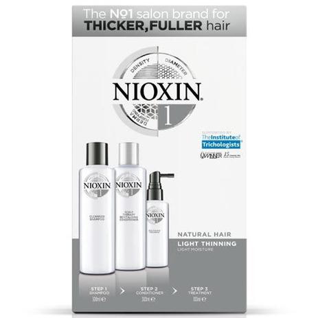 NIOXIN HAIR SYSTEM 1 - KIT 300ml + 300ml +100ml - Wella Menor preço em NIOXIN HAIR SYSTEM 1 - KIT 300ml + 300ml +100ml - Wella