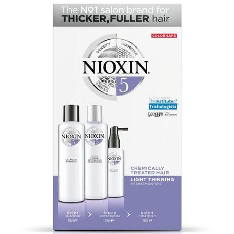 NIOXIN HAIR SYSTEM 5 - KIT 300ml + 300ml + 100ml - Wella Menor preço em NIOXIN HAIR SYSTEM 5 - KIT 300ml + 300ml + 100ml - Wella