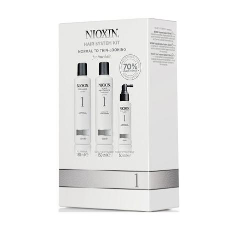 Nioxin - Sistema 1 - Kit c/ Shampoo 150ml, Condicionador 150ml e Tratamento 50ml Menor preço em Nioxin - Sistema 1 - Kit c/ Shampoo 150ml, Condicionador 150ml e Tratamento 50ml