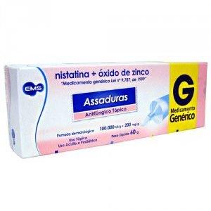 Nistatina+Oxido de Zinco Pomada de Tratamento para Assaduras com 60g - Ems Menor preço em Nistatina+Oxido de Zinco Pomada de Tratamento para Assaduras com 60g - Ems
