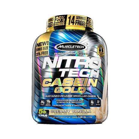 NITRO TECH CASEIN GOLD 2,27kg - BAUNILHA CREMOSA - Muscletech Menor preço em NITRO TECH CASEIN GOLD 2,27kg - BAUNILHA CREMOSA - Muscletech