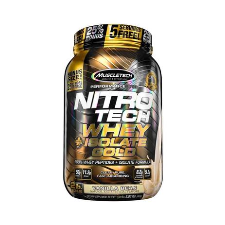 NITRO TECH WHEY ISOLATE GOLD 907g - BAUNILHA - Muscletech Menor preço em NITRO TECH WHEY ISOLATE GOLD 907g - BAUNILHA - Muscletech