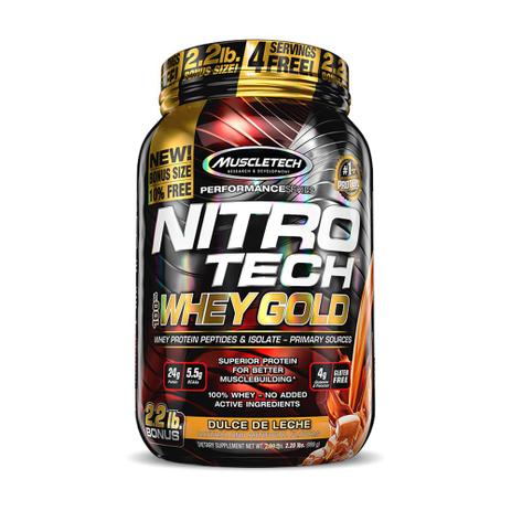 Nitro Tech Whey Protein Gold Muscletech 999G Menor preço em Nitro Tech Whey Protein Gold Muscletech 999G