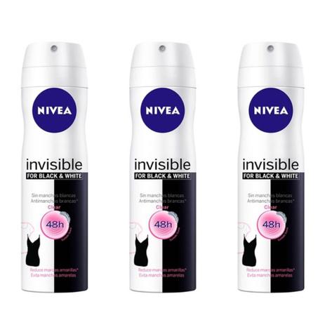 Nivea Black White Clear Desodorante Aerosol 150ml (Kit C/03) é ruim? Nivea Black White Clear Desodorante Aerosol 150ml (Kit C/03) é boa?