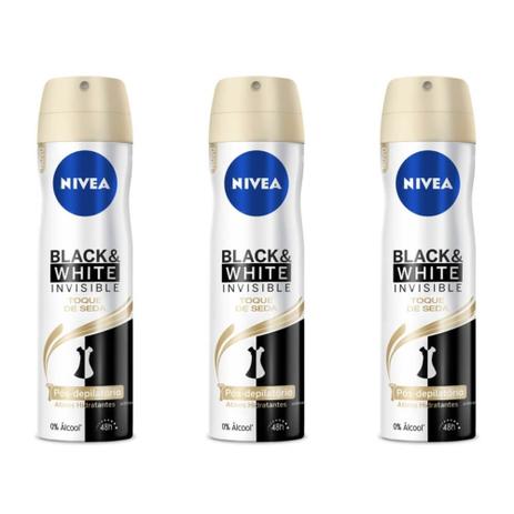 Nivea Black White Desodorante Aerosol Toque De Seda Feminino 150ml (Kit C/03) é ruim? Nivea Black White Desodorante Aerosol Toque De Seda Feminino 150ml (Kit C/03) é boa?